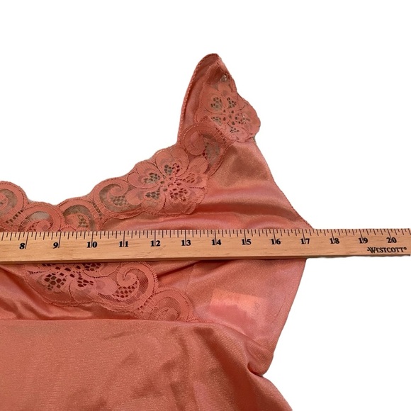 Vintage Patricia Lingerie Maxi Nightie-Lace Trim-Surplice Neckline - Size Medium - Picture 6 of 8